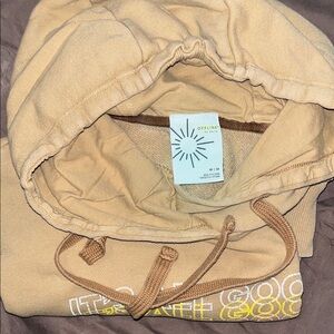 Tan Hoodie with Drawstrings. Offline by Aerie. Worn once.